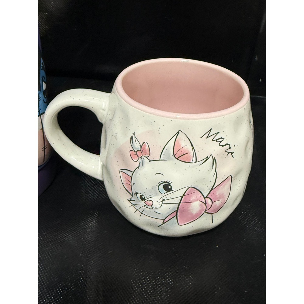 Disney The Aristocats Marie Coffee Mug Zrike Brands Pink Speckled Ceramic Cup